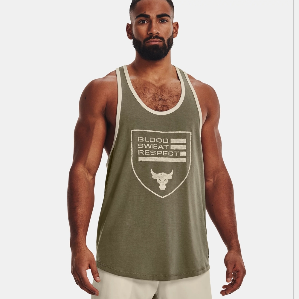 Project Rock Iron Tank Camo UFC Gym Nike Jordan Shirt Muscle Army Navy Cross Fit